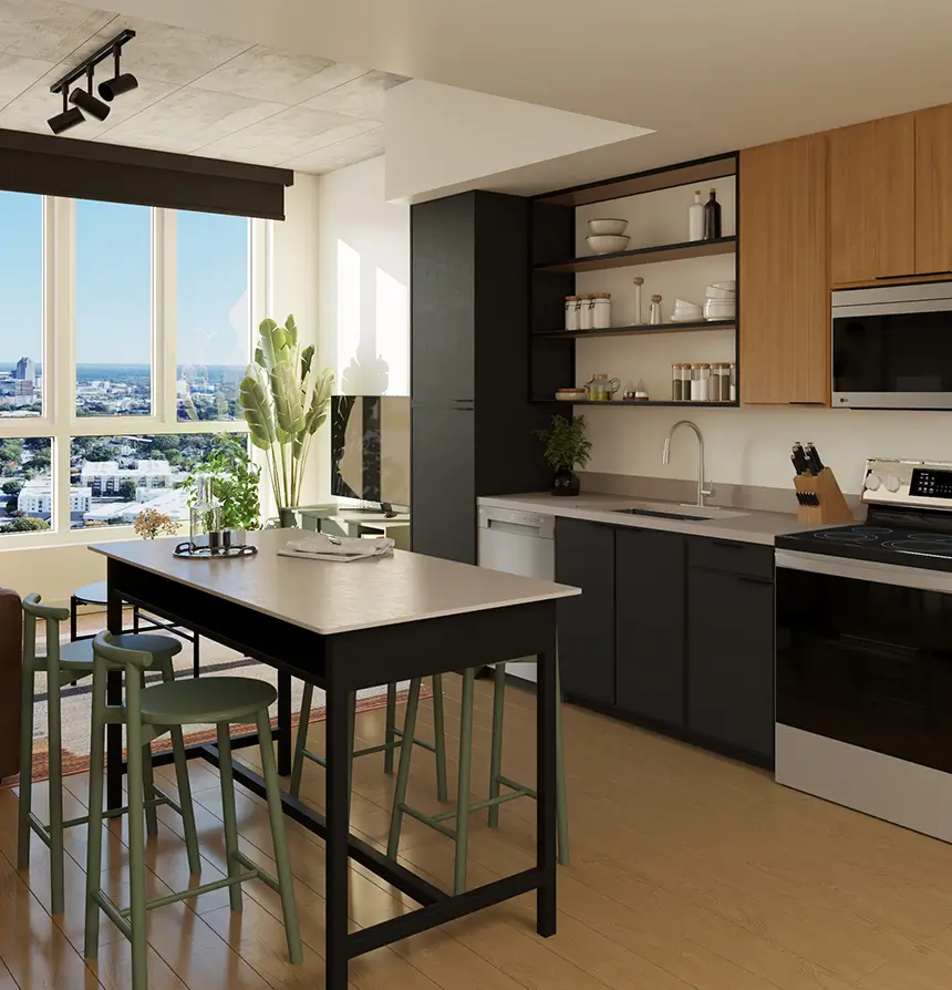kitchen with modern appliances