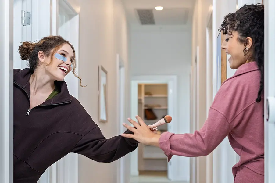 friends getting ready