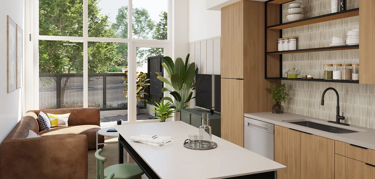 furnished kitchen