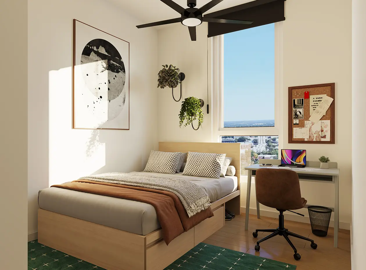 furnished bedroom
