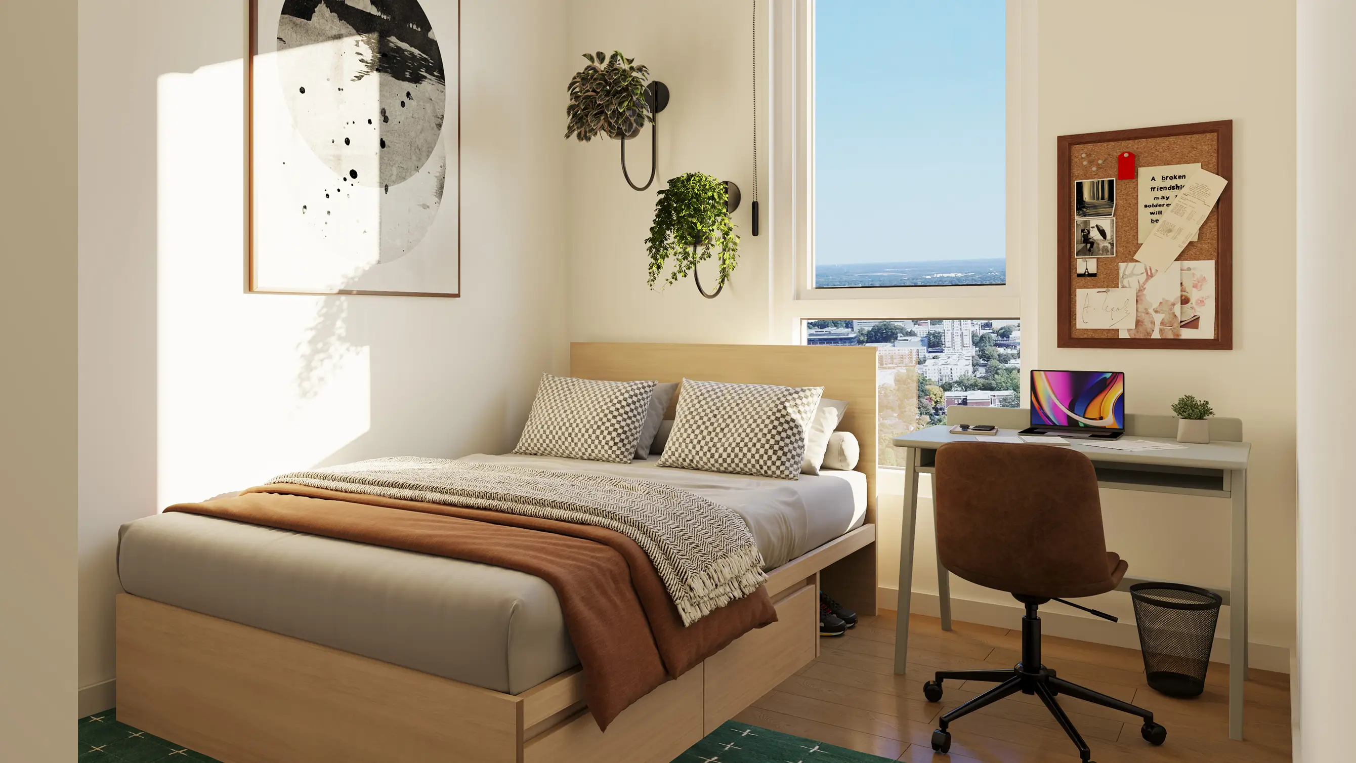 furnished bedroom