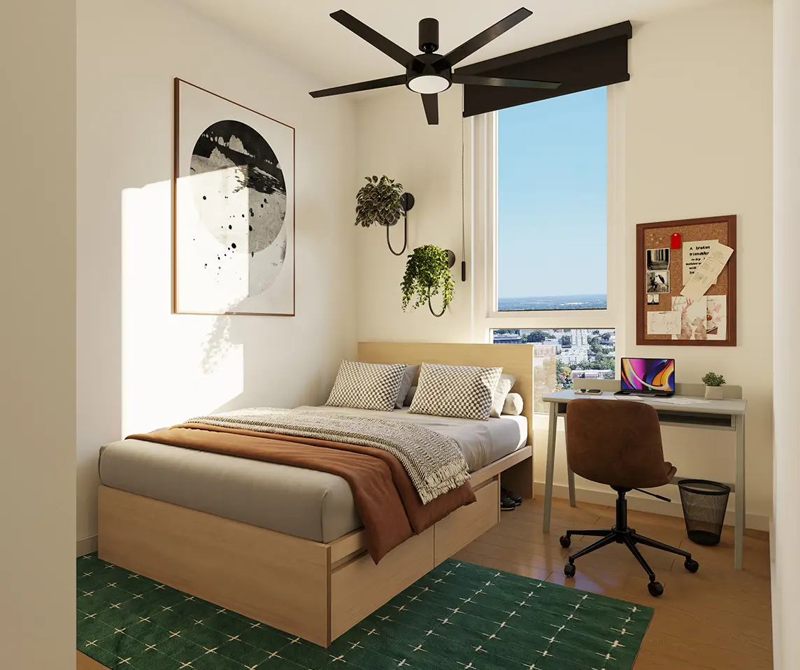 furnished bedroom